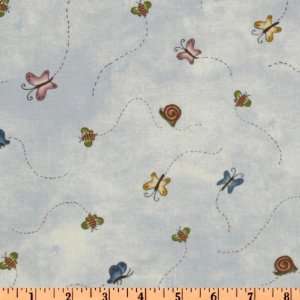  44 Wide Tale Of 2 Kitties Bumble Bees Blue Fabric By The 