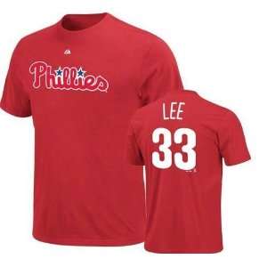  Cliff Lee #33 Philadelphia Phillies Name and Number T 
