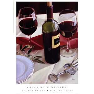  Sharing Wine   Red by Thomas Stiltz 20x28 Kitchen 