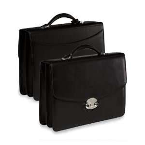   : Underwood Italian Leather Double Gusset Briefcase: Office Products