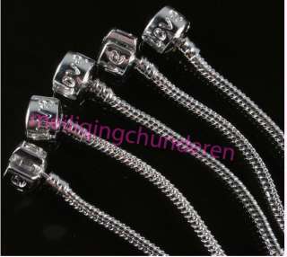 LOVE clasp snake chains bracelet fit charms 19cm 5pcs  