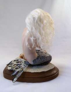 Ooak Fairy Friend Mermaid sculpture art doll ADSG OGLD IADR  