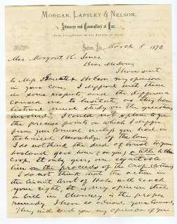 Confederate General John T. Morgan Autograph Letter AL  