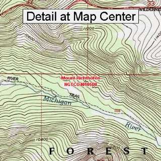 USGS Topographic Quadrangle Map   Mount Richthofen, Colorado (Folded 