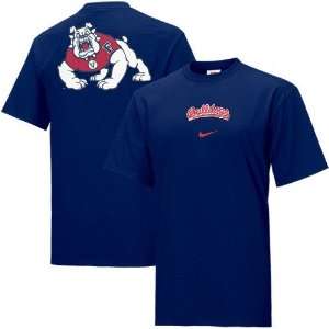   State Bulldogs Navy Blue Rush the Field T shirt