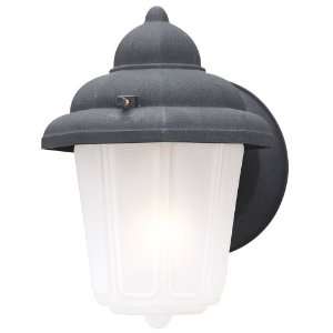 Pack of 1 Light Wall Lantern Black Finish on Cast Aluminum with 