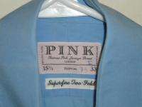 THOMAS PINK Blue Dress Shirt 39 15.5 x 33  