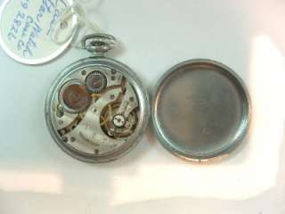 vintage pocket watch Verde watch swiss 6 jewel 12L  
