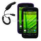   Royal Purple Gel Skin Cases+Car Charger for BlackBerry Torch 9850 9860