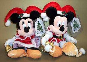 Disney Christmas Jester 12 Mickey Minnie Mouse Beanbag  