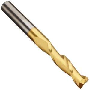  Precision Twist E6302G Solid Carbide End Mill, TiN Coated 