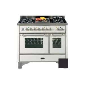  ILVE 40 Inch Dual Fuel 4 Burner Range with Fry Top and 