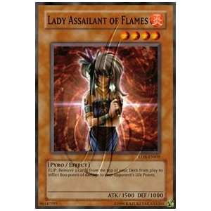   35 Lady Assailant of Flames / Single YuGiOh Card in Protective Sleeve