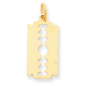  14k Gold Razor Blade Charm [Jewelry] Jewelry