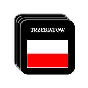 Poland   TRZEBIATOW Set of 4 Mini Mousepad Coasters