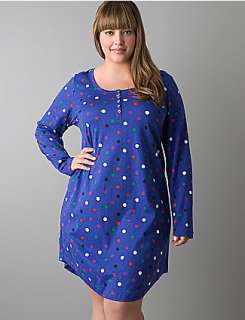   product,entityNameLong sleeve polka dot sleep shirt