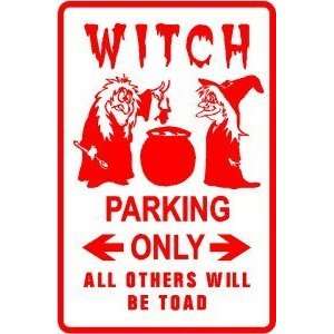  WITCH PARKING sign * street cult halloween
