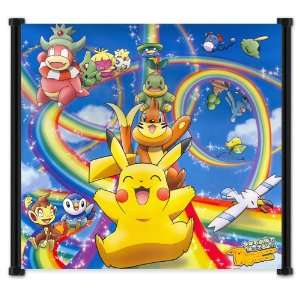  Pokemon Anime Fabric Wall Scroll Poster (17x16) Inches 