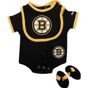  Boston Bruins Infant Creeper Bib and Bootie Set Baby