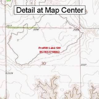 USGS Topographic Quadrangle Map   Proffitt Lake SW, Kansas (Folded 