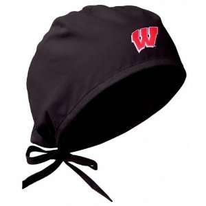  Wisconsin Badgers   Black   Scrub Cap
