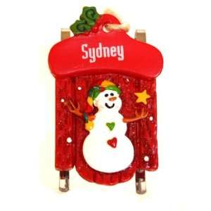 Ganz Personalized Sydney Christmas Ornament:  Home 