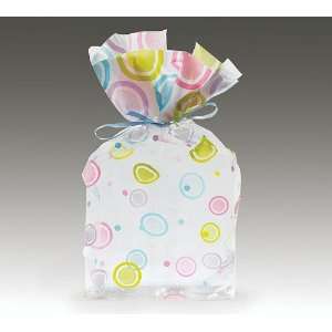   Dots Pastel Large Cellophane Cello Bags Party Favor: Office Products
