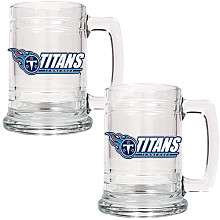   American Tennessee Titans 15oz Glass Tankard   Set of 2   