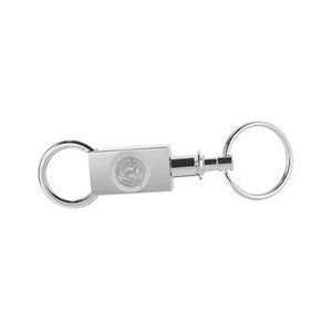  Illinois   Two Sectional Key Ring   Silver Sports 
