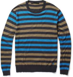   Clothing  Knitwear  Crew necks  Striped Silk Blend Sweater