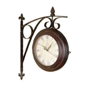  Railway Station Double Sided Clock: Home & Kitchen