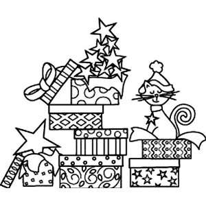   CHRISTMAS WOOD MOUNTED RUBBER STAMP   HOILDAY Arts, Crafts & Sewing