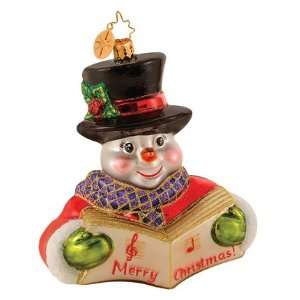  RADKO COOL TUNES Snowman Glass Ornament Christmas: Home 
