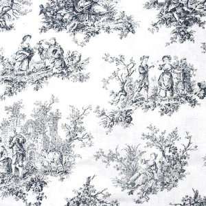   Linen Country Toile Ink Blue Fabric By The Yard Arts, Crafts & Sewing