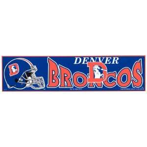  Denver Broncos NFL Football Throwback Bumper Sticker Strip 