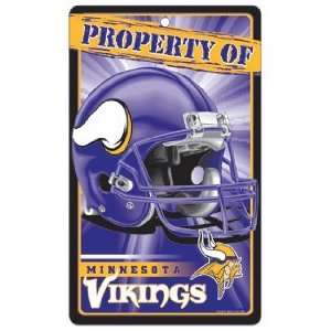  Minnesota Vikings Sign   Property Of Sign *SALE* Sports 