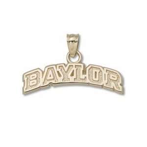  Baylor Bears 1/4 Word Mark Pendant   14KT Gold Jewelry 