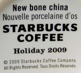 Set (2) Starbucks HOLIDAY 2009 16 oz Handled Mugs  