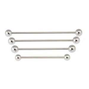    Stainless Steel Industrial Ear Barbell 4 SIZES LOT WOW: Jewelry