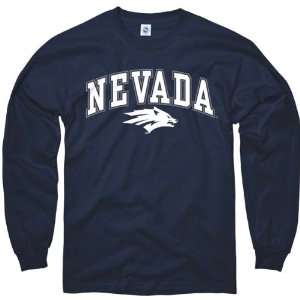   Nevada Wolf Pack Youth Navy Perennial II Long Sleeve T Shirt: Sports