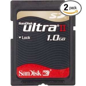  Sandisk 2 PACK ULTRA II 1GB SD Secure Digital Card (SDSDH 