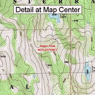  USGS Topographic Quadrangle Map   Kaiser Peak, California 