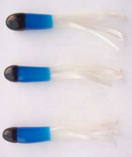 50 Crappie Jig Bodies 1.5 inch Black Blue White TC01  