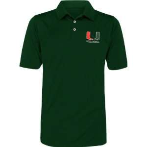   Hurricanes Green Volleyball Performance Polo Shirt