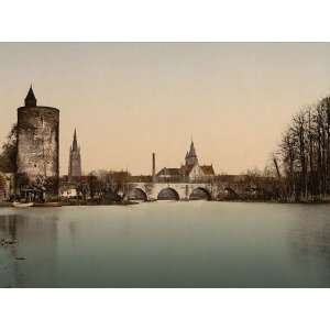  Vintage Travel Poster   Le Lac dAmour Bruges Belgium 24 X 