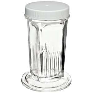 Wheaton 900570 Glass Rectangular 60 mL Coplin Staining Jar, with 