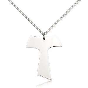  Sterling Silver Tau Cross Pendant: Jewelry