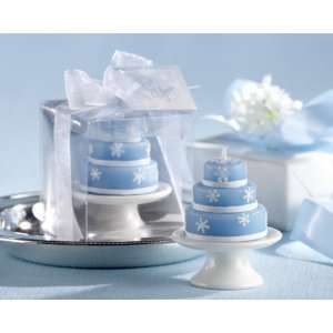 Winter Wedding Cake Candle (Set of 4) Wedding Bridal Shower Favors 