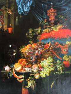 Original Classical Oil painting Grape artStill Life on canvas 36x48 
