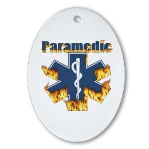 Paramedic Gifts Firefighter Oval Ornament by   